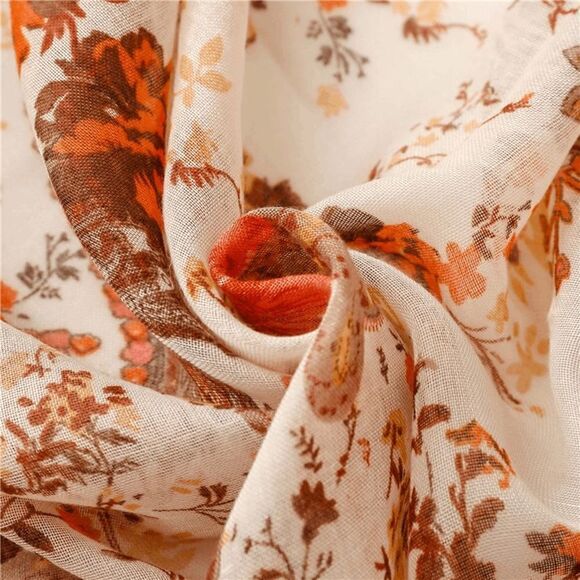 2/$30 Ladies Retro Floral Filigree Ladies Lightweight Scarf - Picture 5 of 7